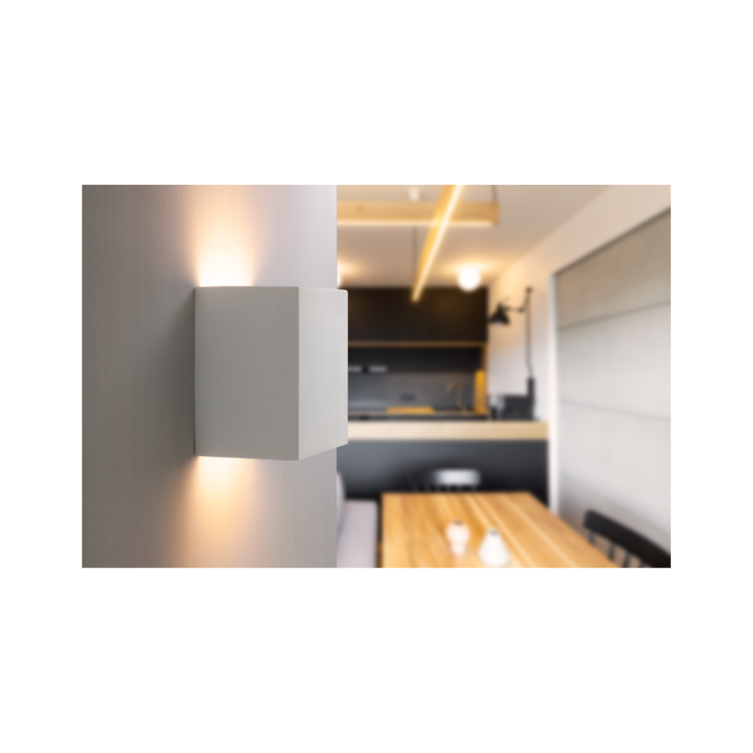 APPLIQUE IN GESSO 125x125x75 - G9