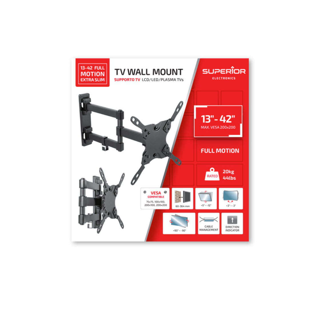 Supporto TV 13-42 Full Motion Extra Slim
