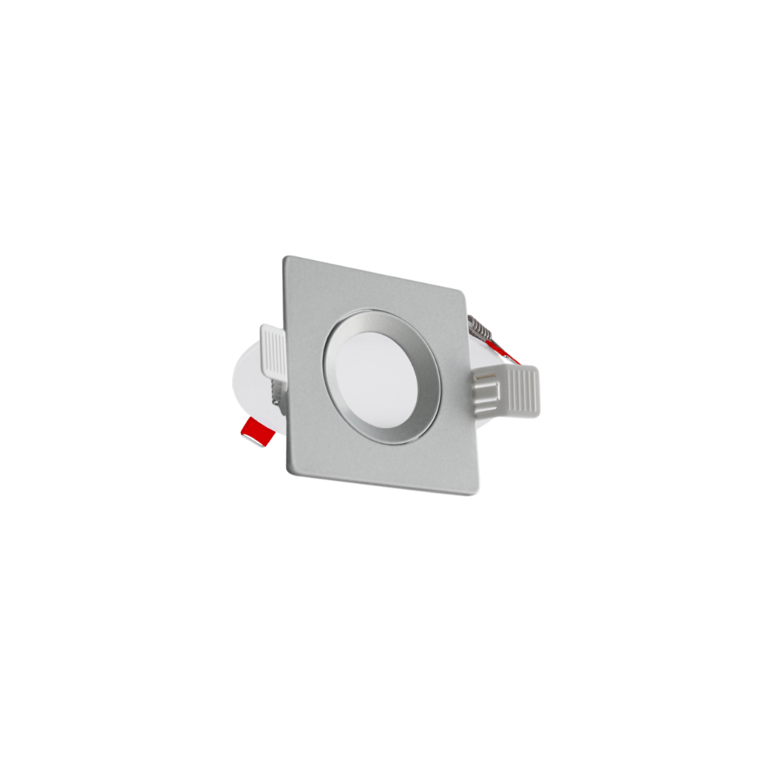 SUPP.INC. GU10 KLAK SQUARE -  ORIENT50mm - SILVER SATINATO