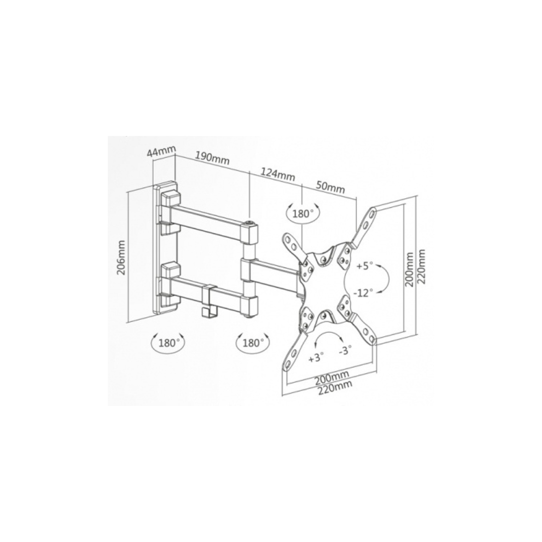 Supporto TV 13-42 Full Motion Extra Slim