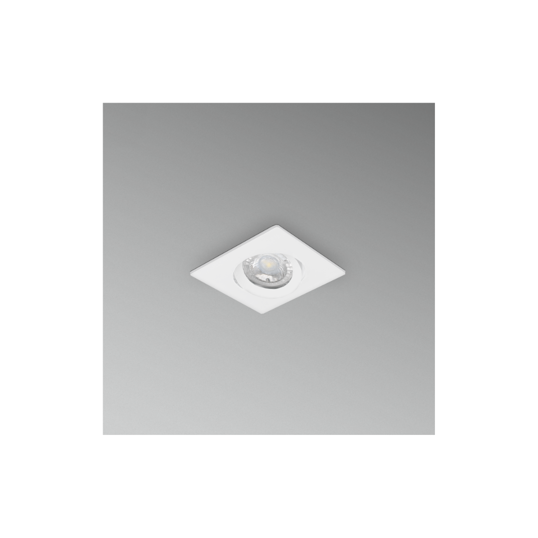 SUPP.INC. GU10 KLAK SQUARE -  ORIENT.diam. 50mm - BIANCO