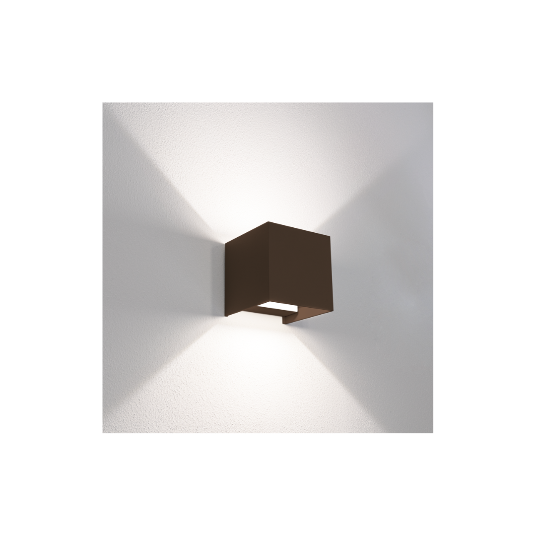 APPLIQUE LED UPDOWN QUADRATO CORTEN 10W - 2700K-4000K-6500K - 800 Lm - IP65