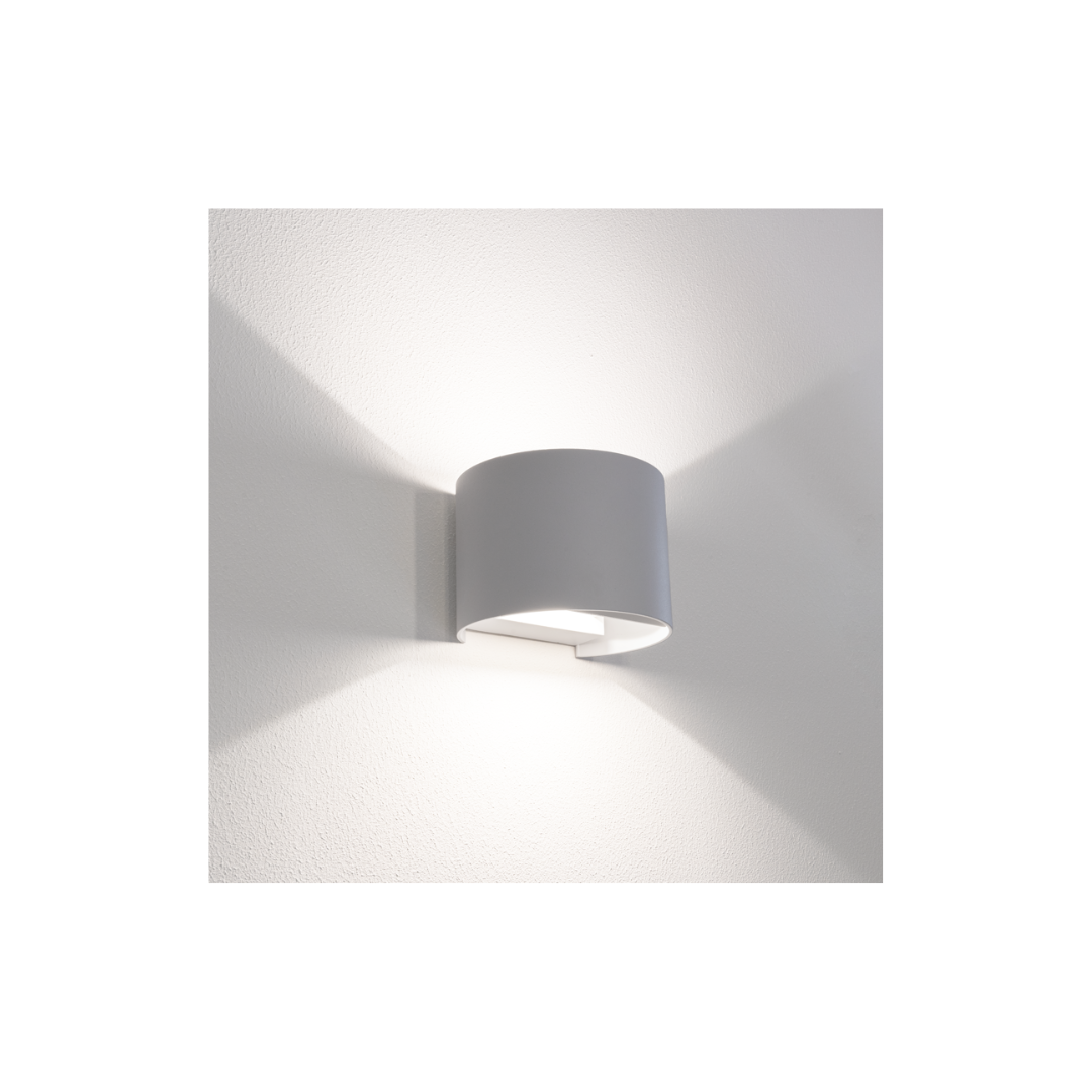 APPLIQUE LED UPDOWN TONDO GRIGIO 10W - 2700K-4000K-6500K - 800 Lm - IP65