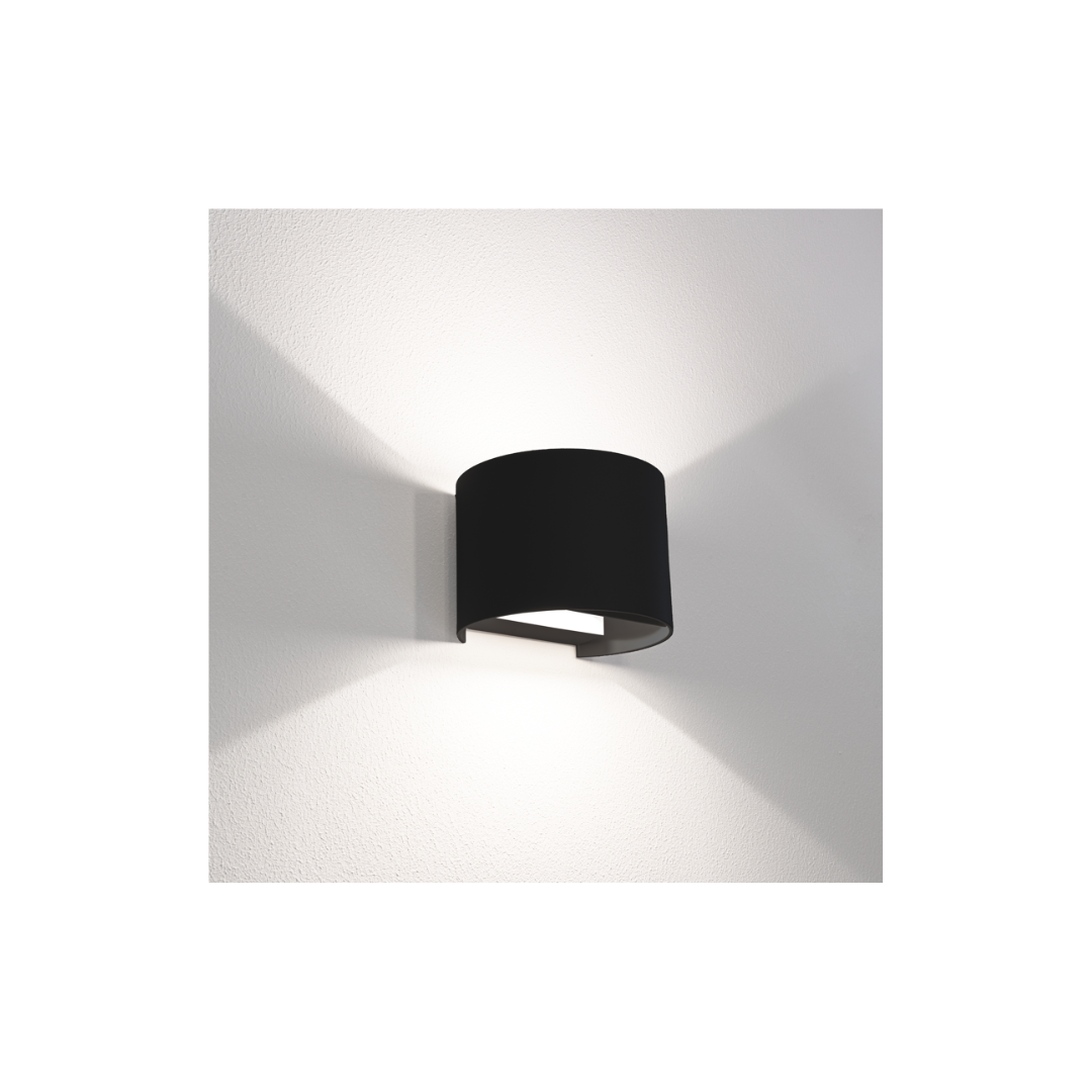 APPLIQUE LED UPDOWN TONDO NERO 10W - 2700K-4000K-6500K - 800 Lm - IP65