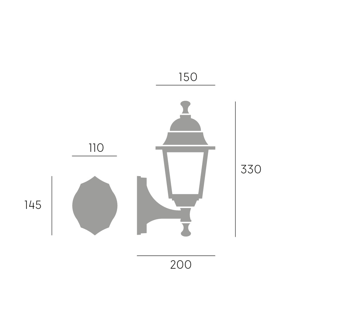 Applique in alto mini E27 Sovil Nano in alluminio 201/06