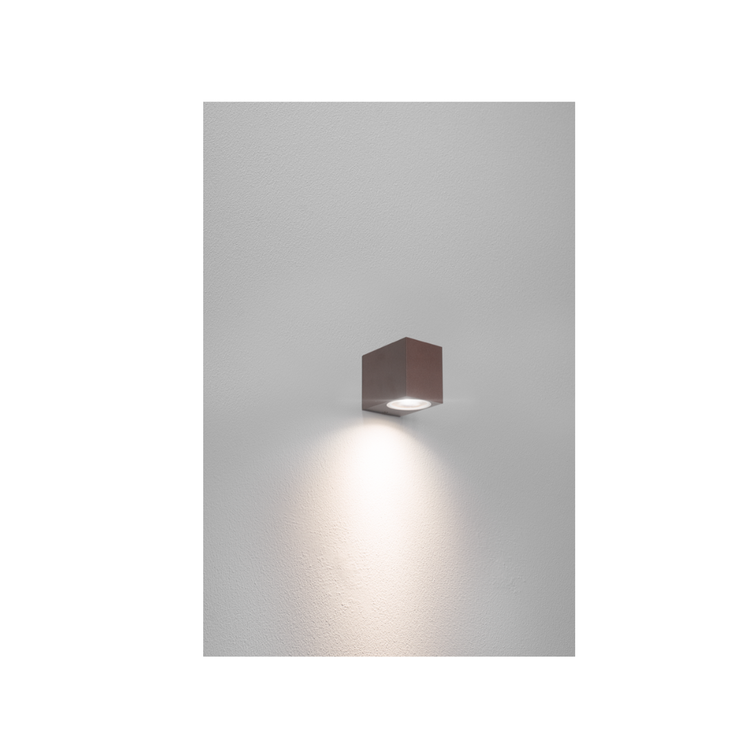 Applique LED Esterno Century AXO Quadrata Corten GU10 IP54 | Monodirezionale