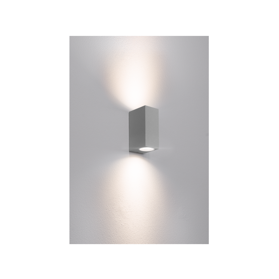 APPLIQUE LED AXO QUADRATA BIDIREZ. GRIGIA - GU10 - IP54