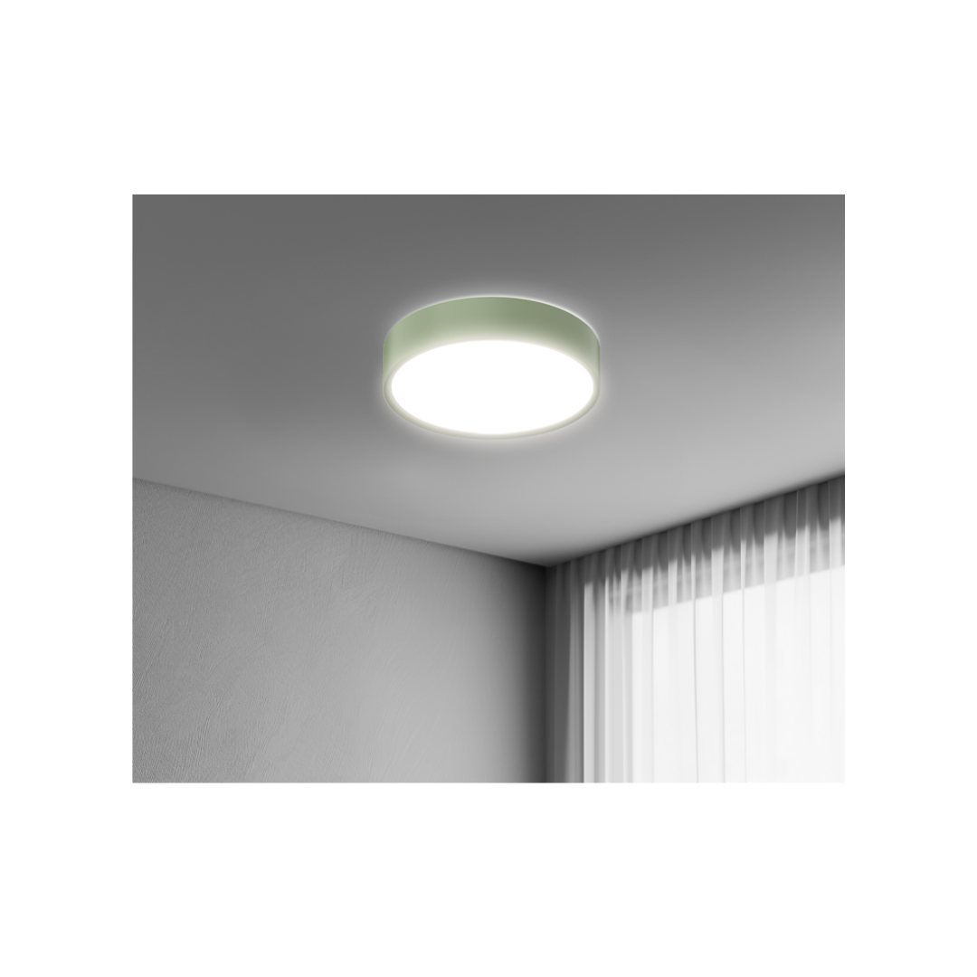 PLAF. BLANCA LUXE 400mm 24W - 3000K-4000K-6500K - 2700 Lm - IP20 VERDE