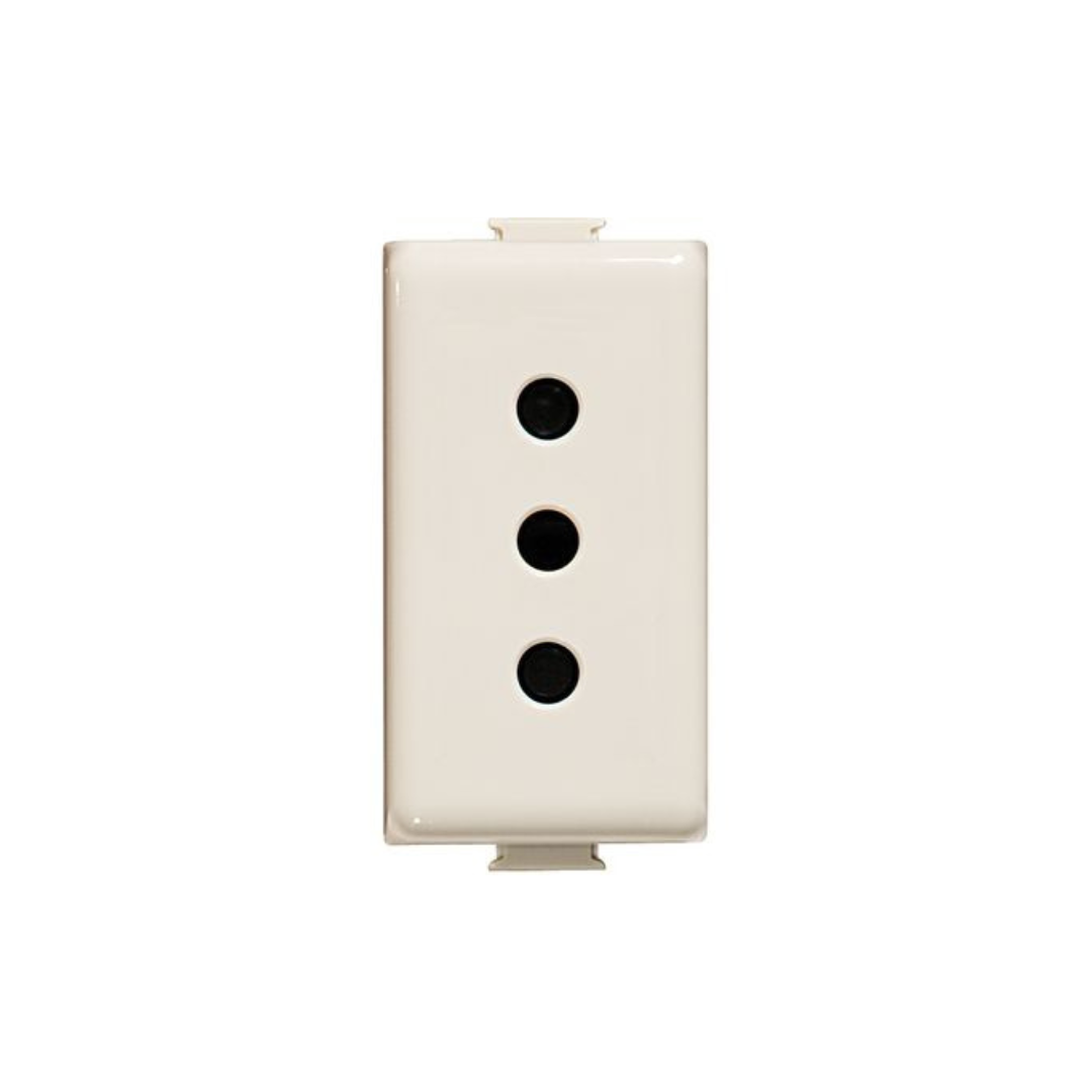 Presa Bipasso Bticino Matix 2P+T 10A – Avorio A5113