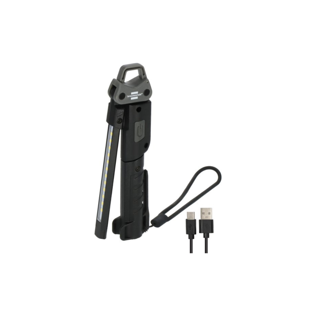 Lampada portatile ricaricabile Brennenstuhl HL 400 AC – 400 lm + spot + luce posteriore, design pieghevole