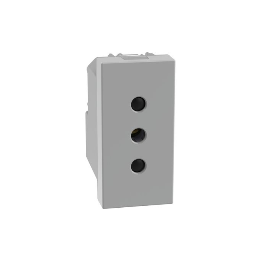 Presa bipasso Bticino Matixgo 2P+T 10 A 250Vac grigio JG4113