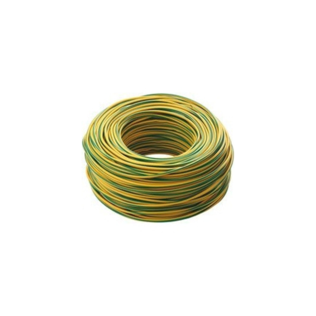 Cavo unipolare antifiamma FS17 1X6mmq giallo/verde Matassa 100 Mt