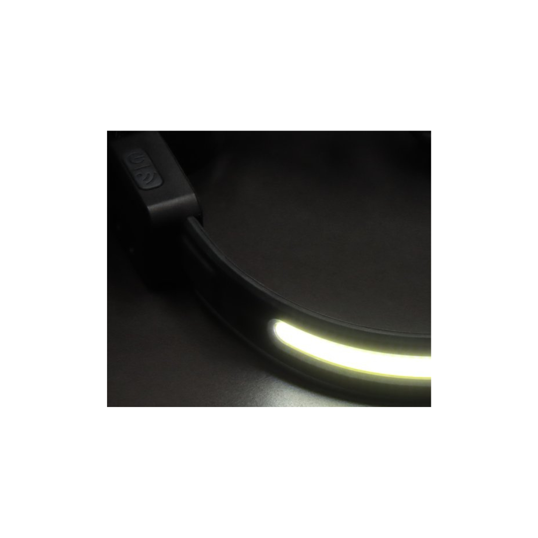 Lampada frontale LED ricaricabile Brennenstuhl LuxPremium SL 500 A – 500 lm, sensore, IP44, fascia regolabile