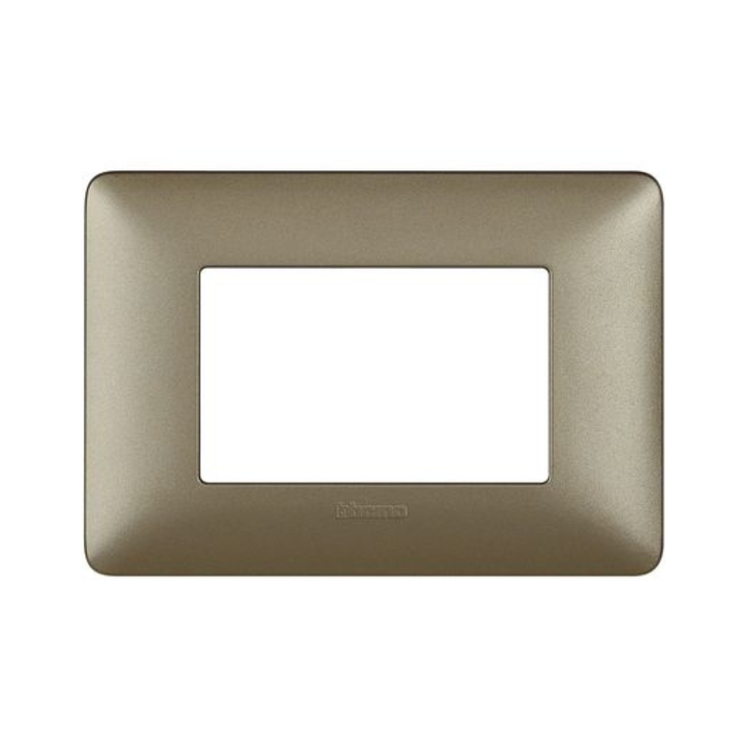 Placca Bticino Matix 3 moduli colore titanium AM4803MTA