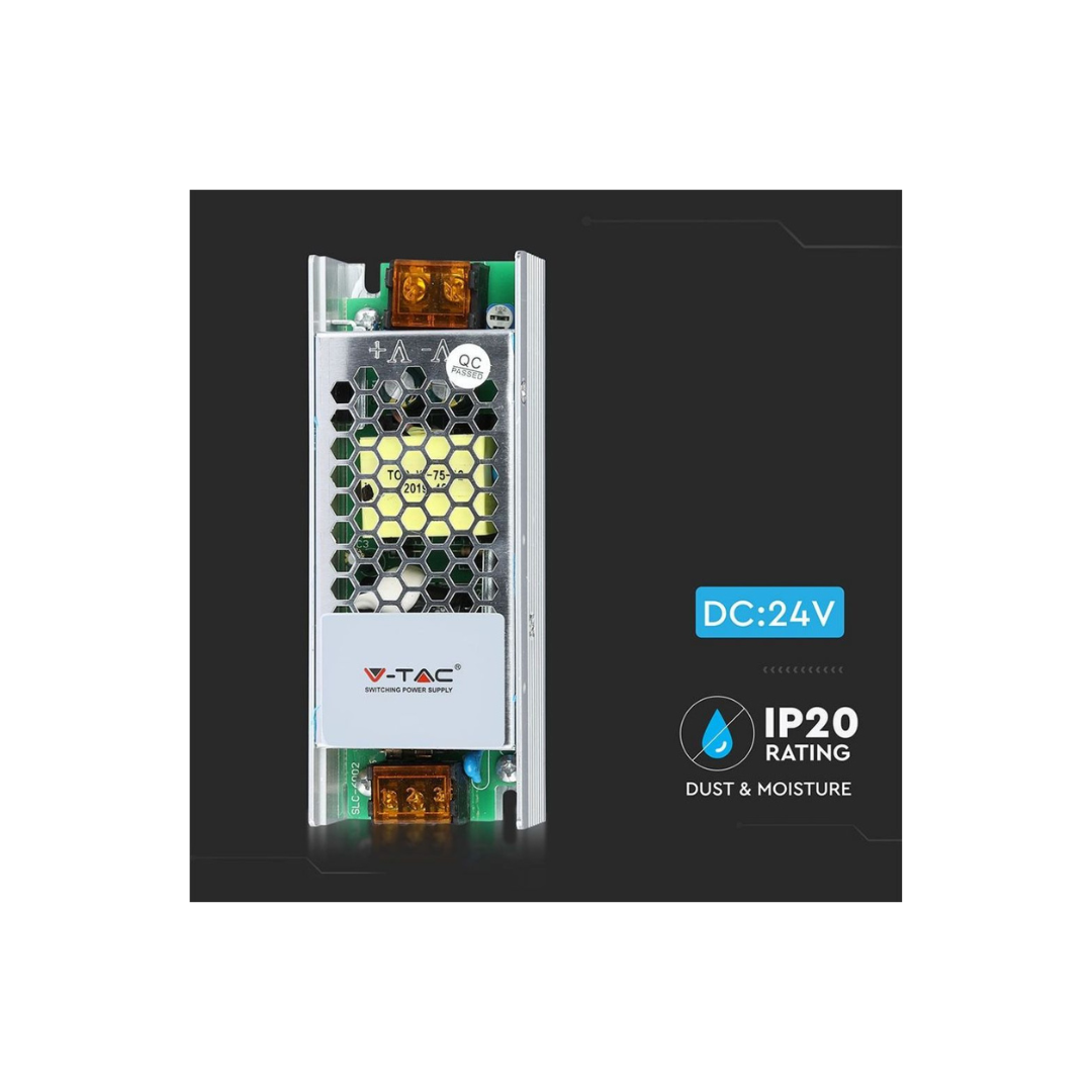 Alimentatore Slim in Metallo 60W 24V 2.5A vtac 3261