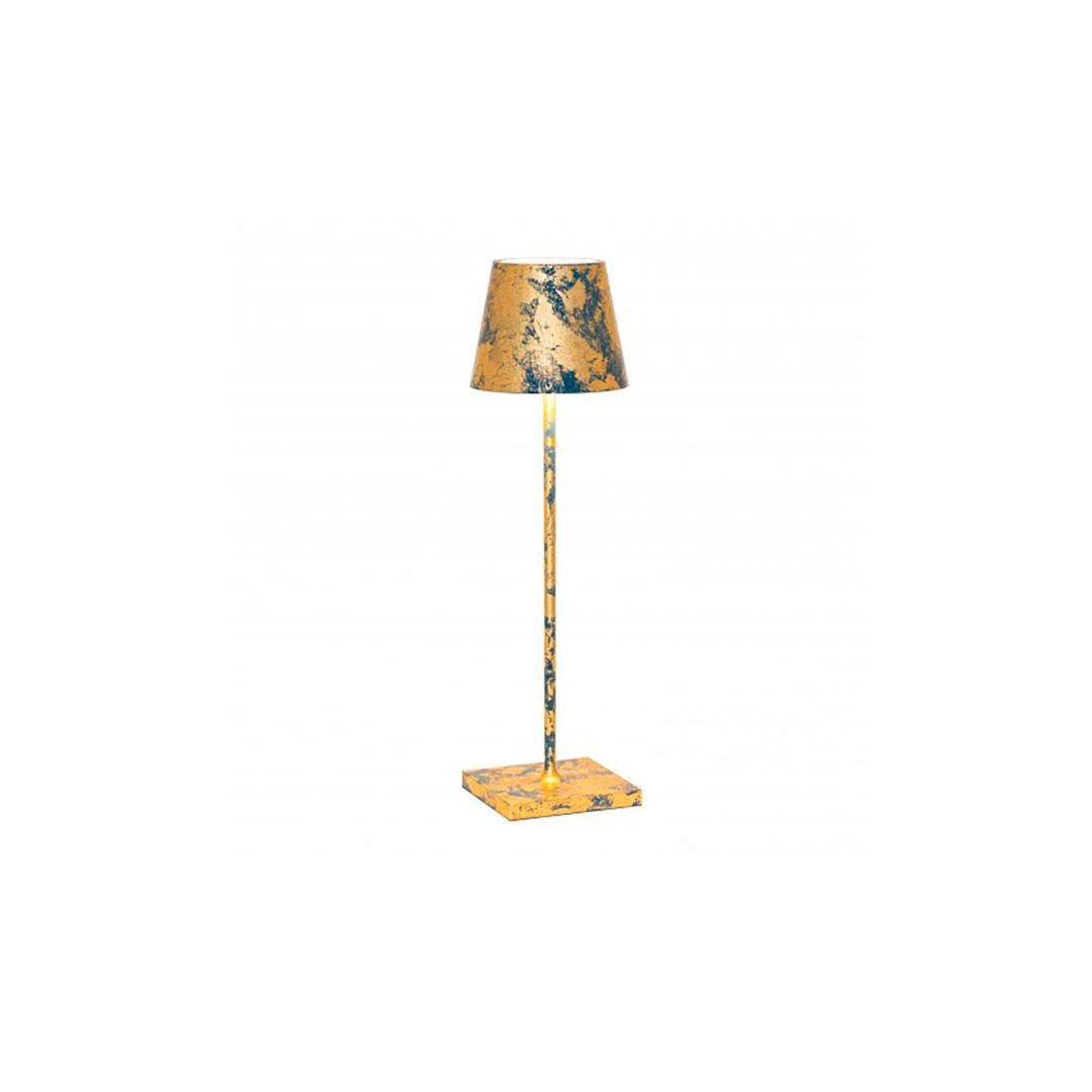 Poldina lampada da tavolo Blu / foglia Oro LD0340AFO