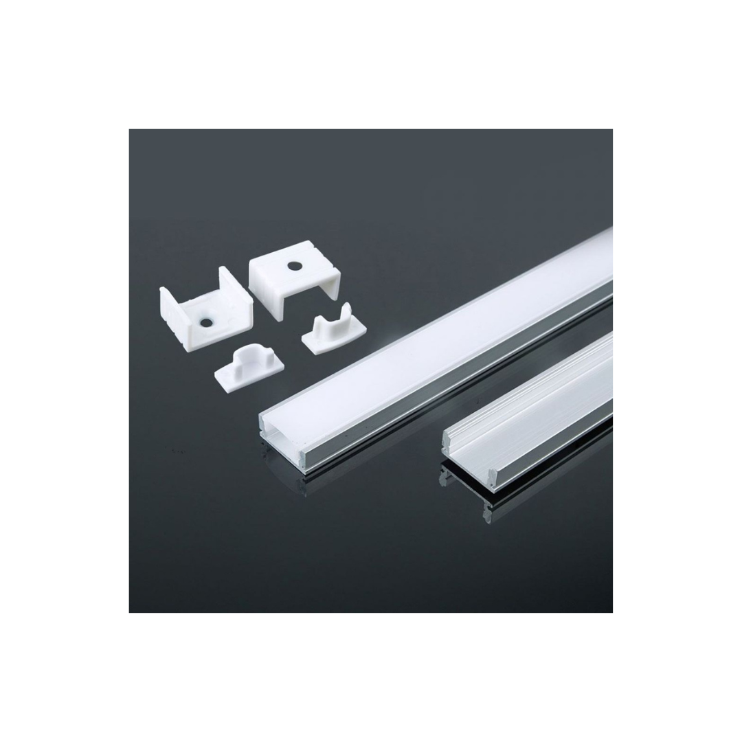 Profilo in Alluminio Colore Silver per Strip LED 3355