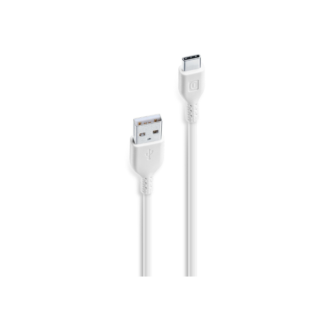 Cavetto Usb-a/ Usb-c 1.2m bianco Cellularline