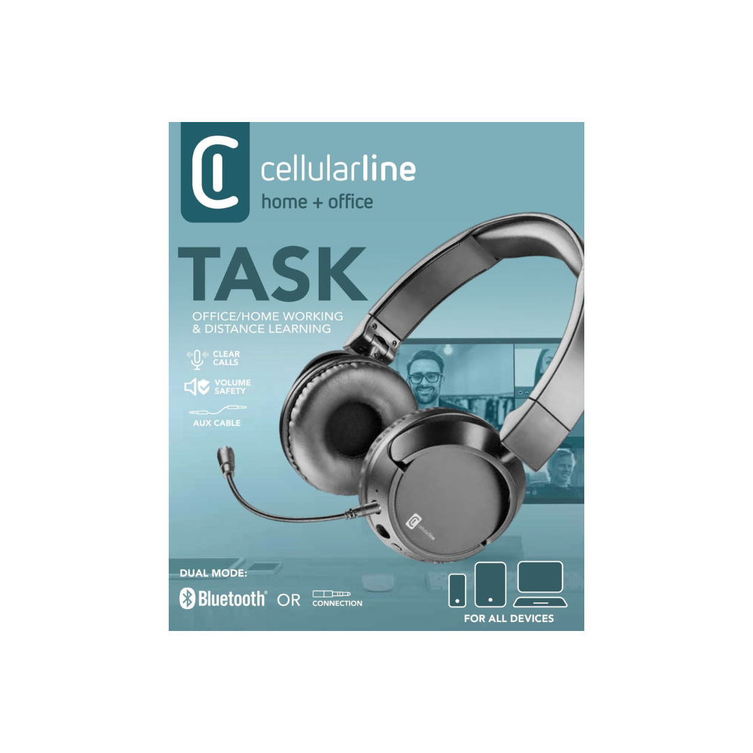 Cuffia bluetooth task universale nero Cellularline