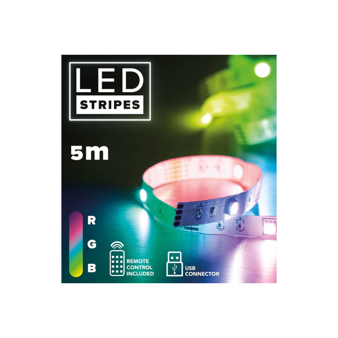 Striscia led multicolore rgb con Usb 5mt Cellularline