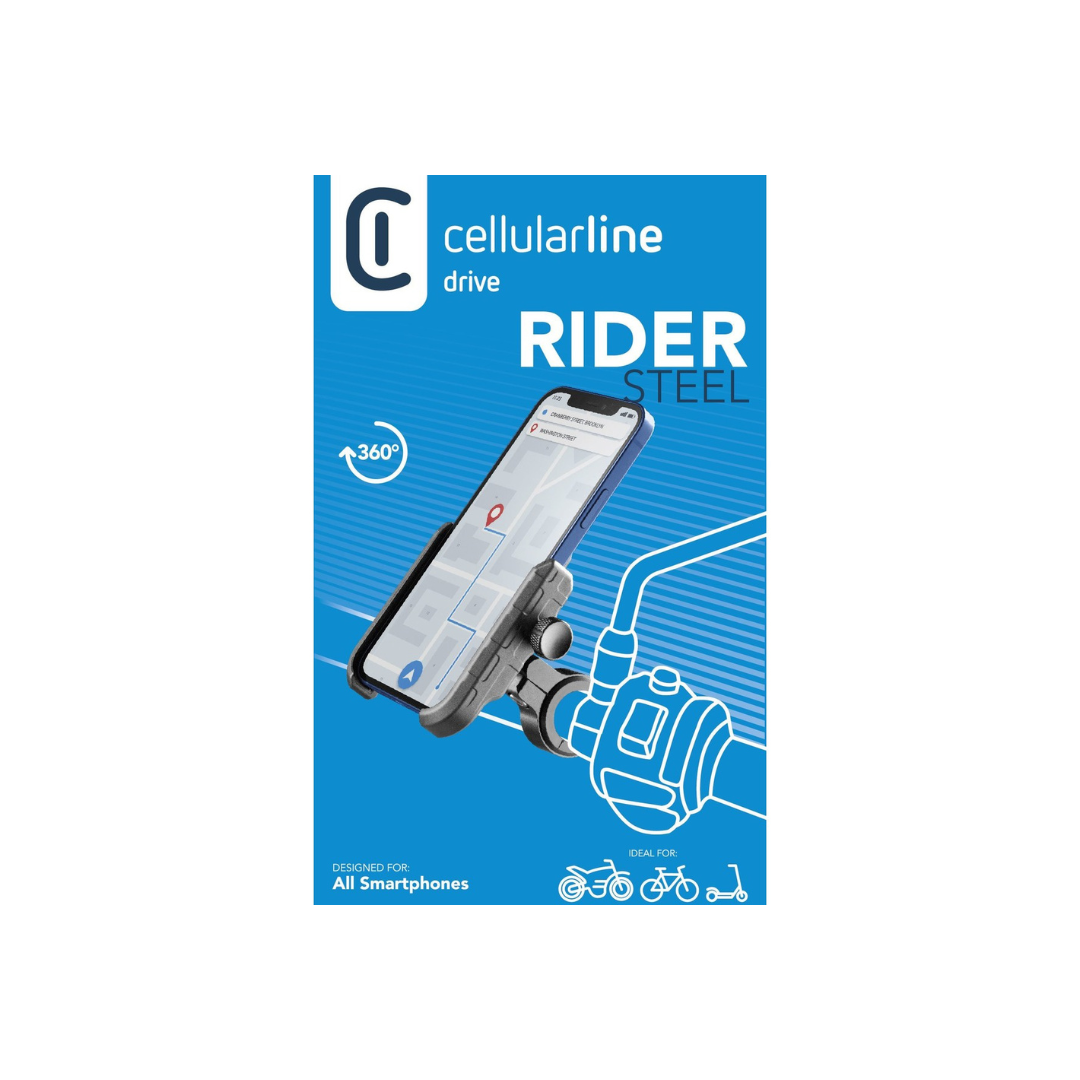 Supporto da Manubrio moto Nero in alluminio Cellularline