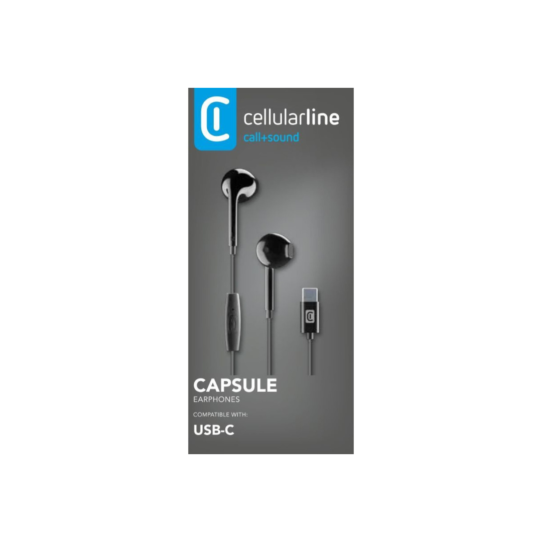 Auricolare USB-C stereo in-ear con microfono Cellularline