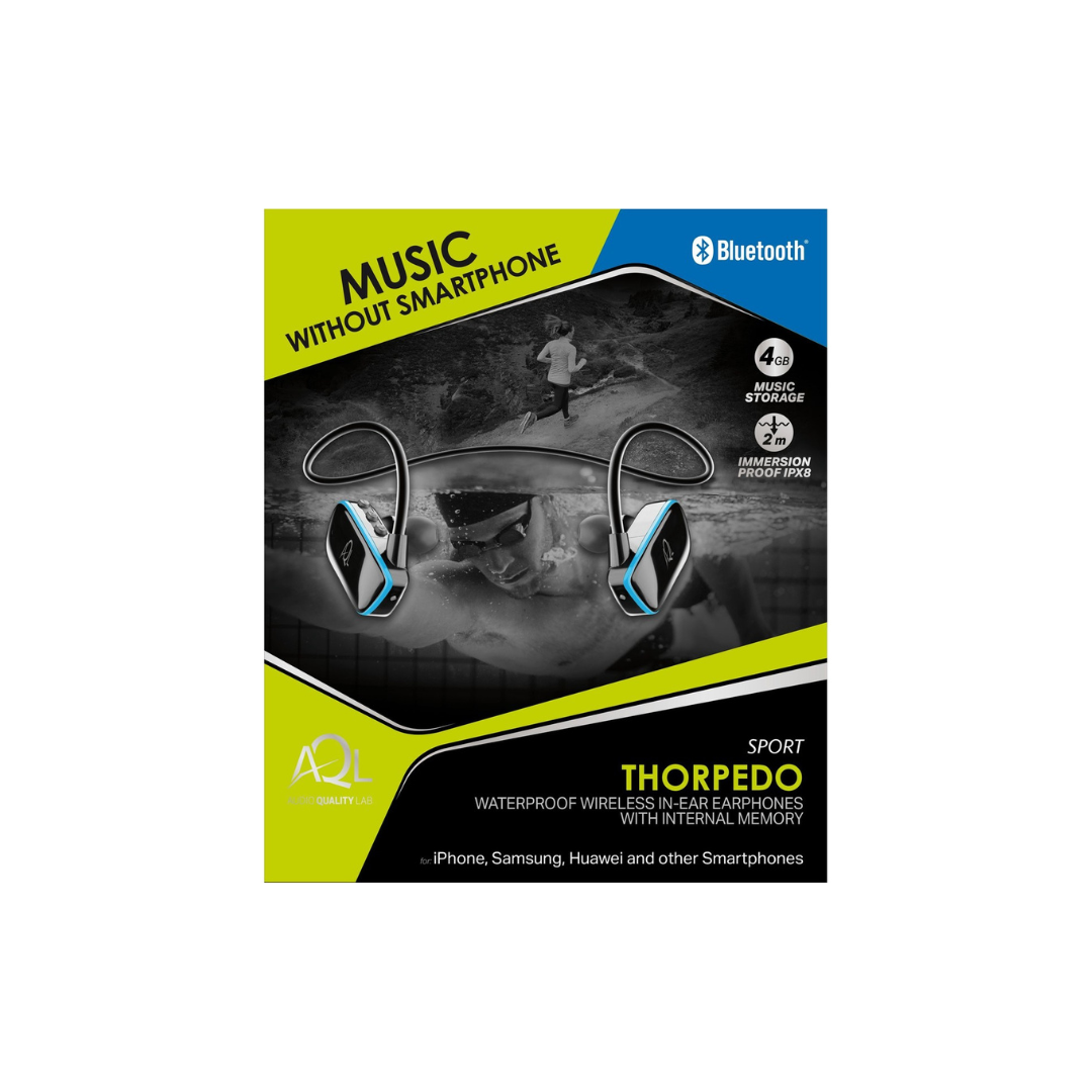 Auricolari Bluetooth Waterproof 4GB Cellularline BTTHORPEDOK – In-Ear Sportivi, Memoria Integrata per Musica