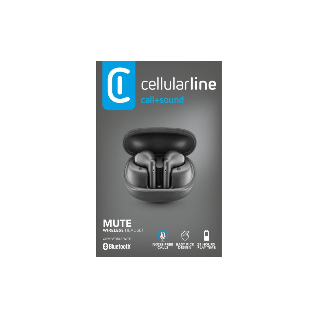 Auricolari Wireless Cellularline BTMUTETWSK con ENC e Custodia di Ricarica