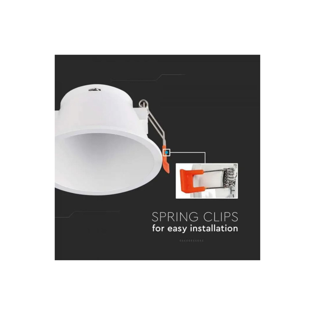 Portafaretto LED da Incasso Rotondo GU10 bianco vtac 6636