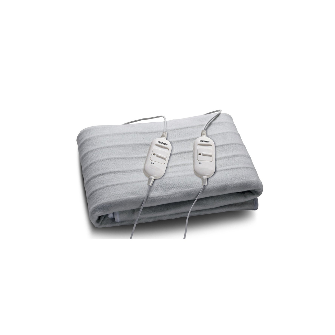 Zephir ZTD202 – Termocoperta Elettrica 2 piazze in Poliestere 120 W, 2 Livelli, Lavabile