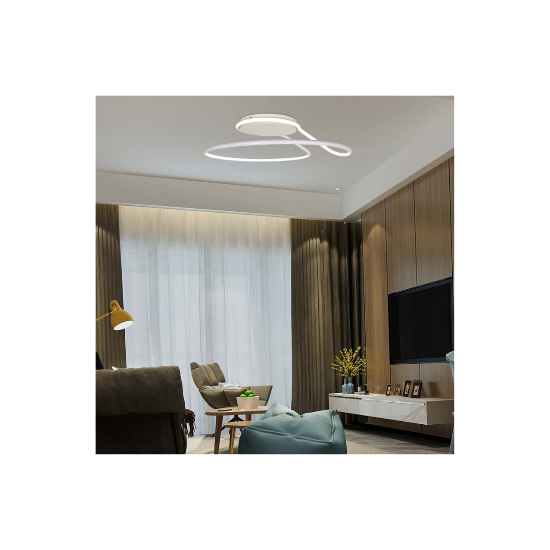 Lampadario LED dal Design Moderno Rotondo 24W in Alluminio Colore Bianco 4000К 6997 Vtac
