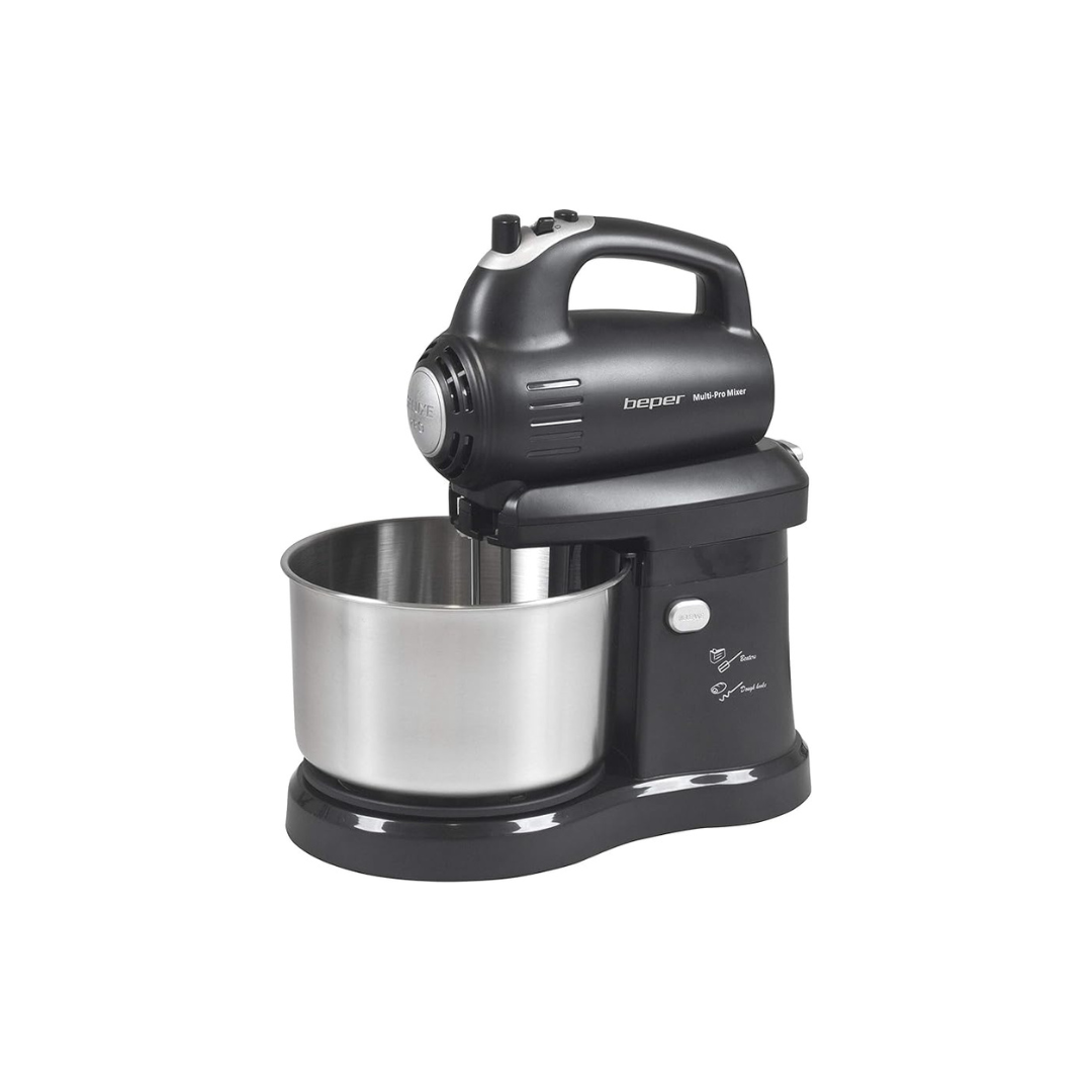 Sbattitore con Ciotola in Acciaio, Argento, 300 W BEPER 90.347