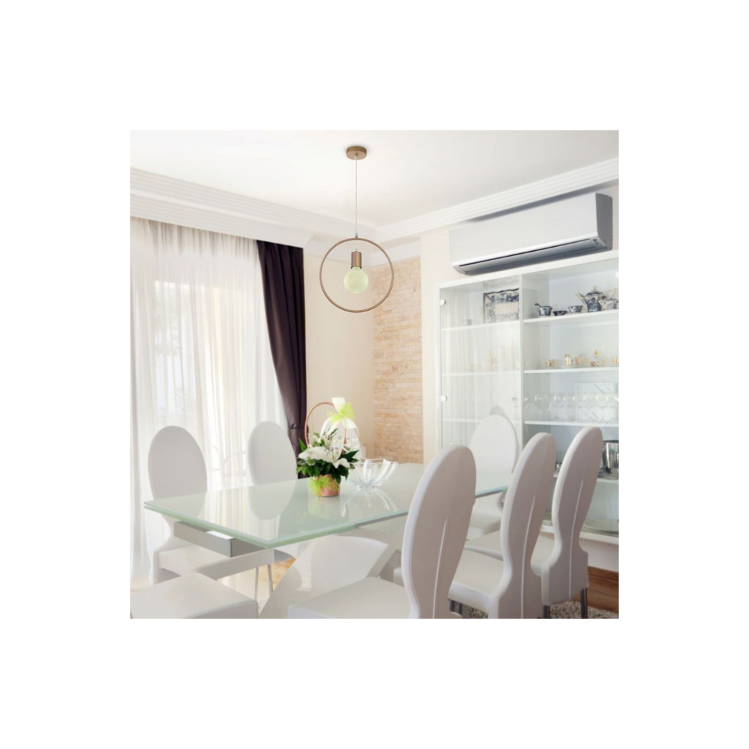 Lampadario LED a Cerchio in Metallo Champagne – V‑TAC 3835