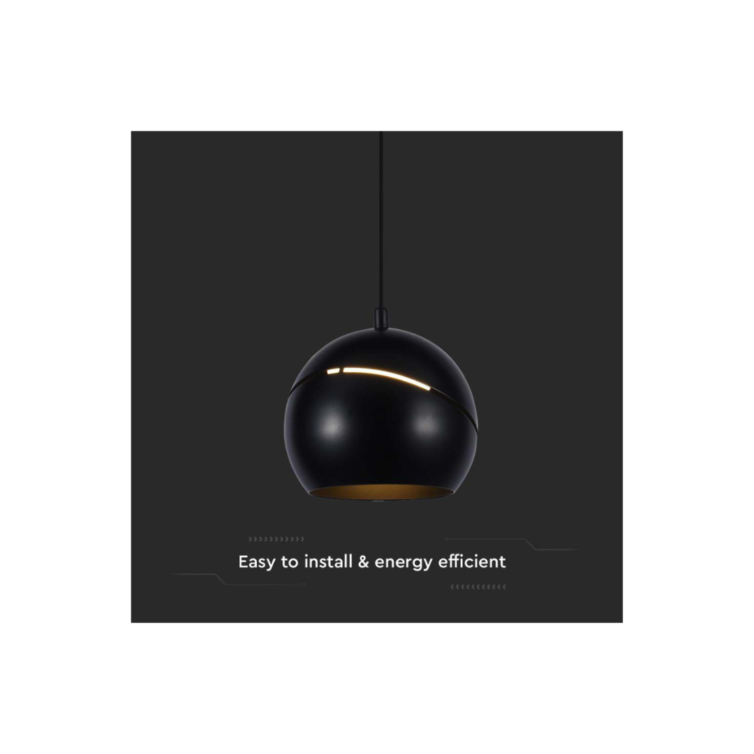 Lampadario LED a Sospensione V‑TAC 8,5 W 3000 K – Forma di Coppa in Metallo Ø180mm (Cod. 7998)