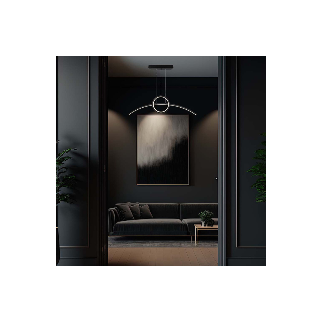 Lampadario LED a Sospensione V‑TAC 30 W Luce 4000K – Nero SKU 6933