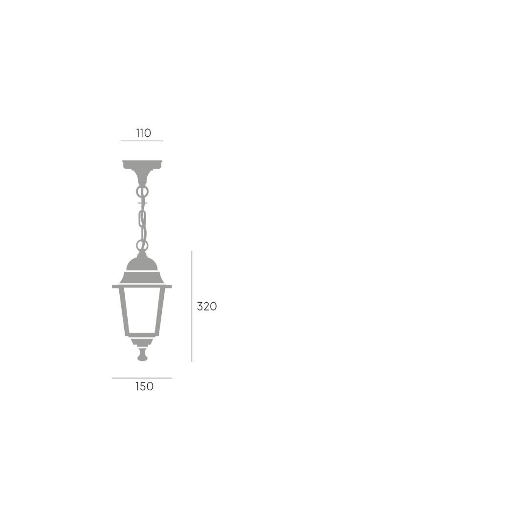 Lampada a sospensione Sovil Nano e27 in alluminio 223/06