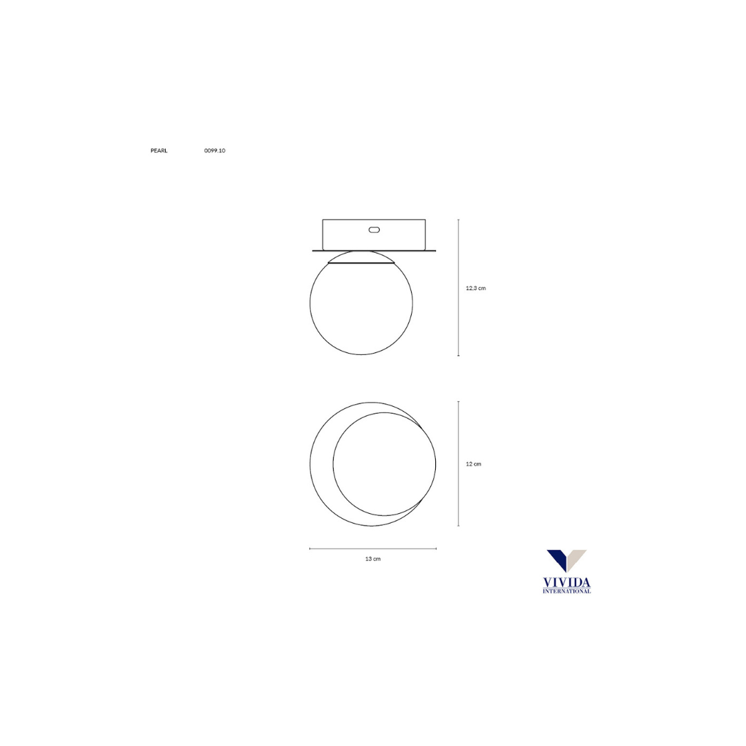 Applique LED Pearl 12 Bronzo 4W 3000K – Vivida SKU 0099.10.BZ