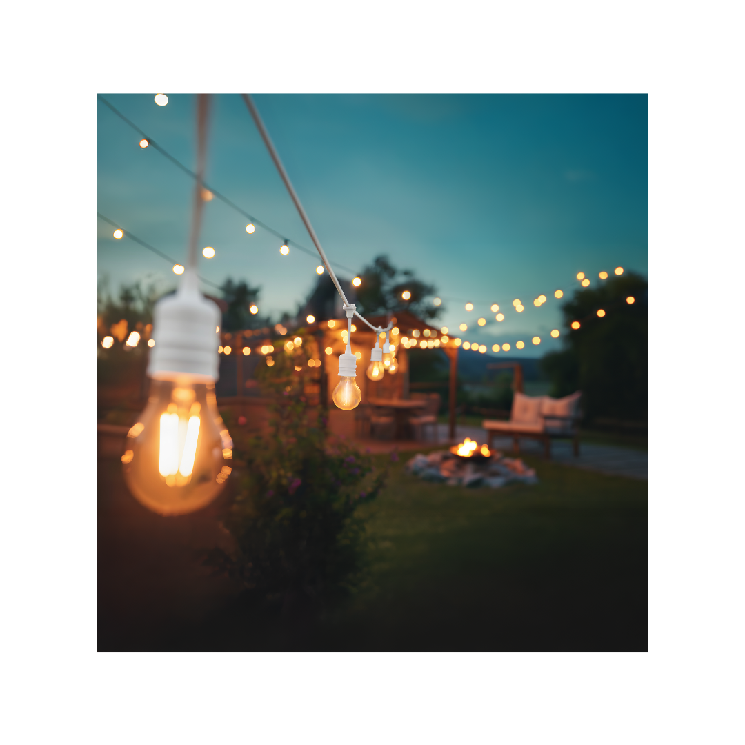 Catena Luminosa Fiesta LED 10 m con Cavo Bianco Attacco E27 IP44 – FSTAB-2202700