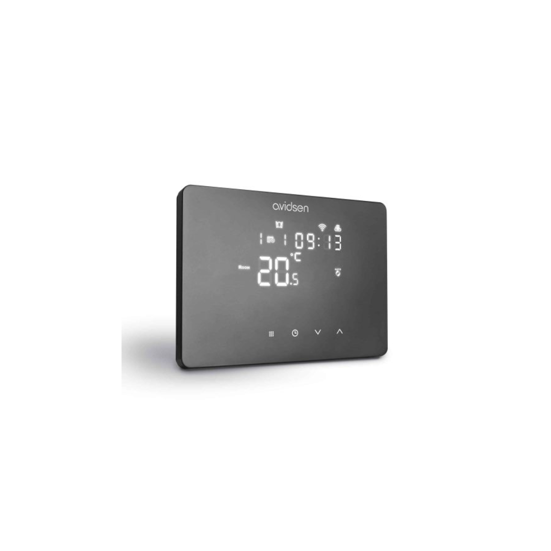 Avidsen HomeTemp 127073 – Termostato Wi-Fi Cablato nero per Controllo Domestico
