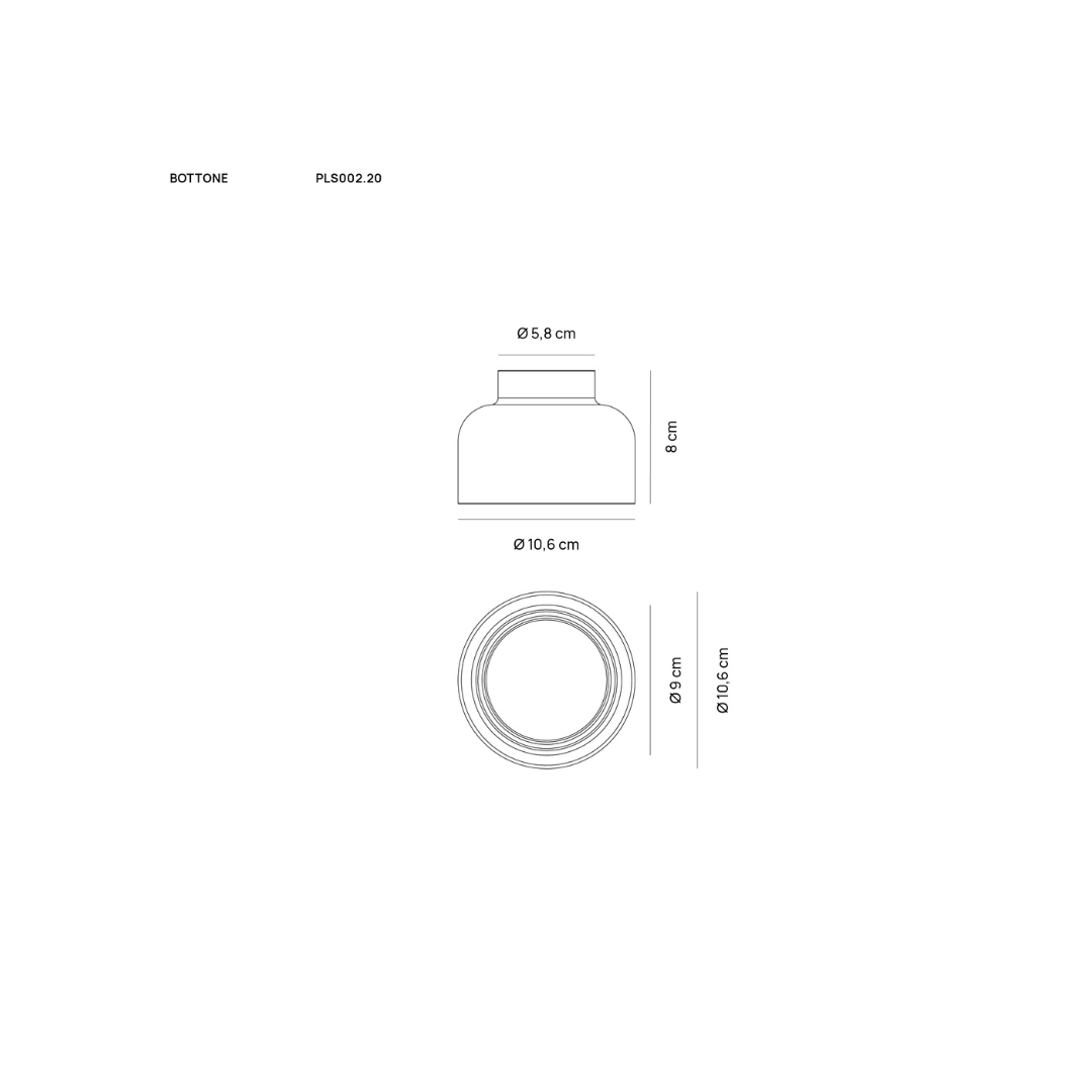 Applique / Plafoniera Bottone Bianca 1x12W GX53 – Vivida SKU PLS002.20.BI