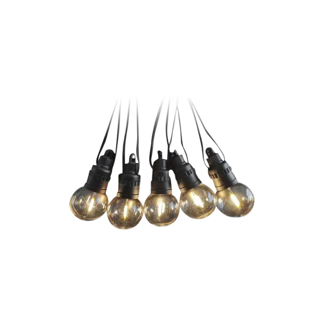 V-TAC VT-70512 Catenaria LED Solare 12m con 10 Lampadine 3000K IP44 Telecomando