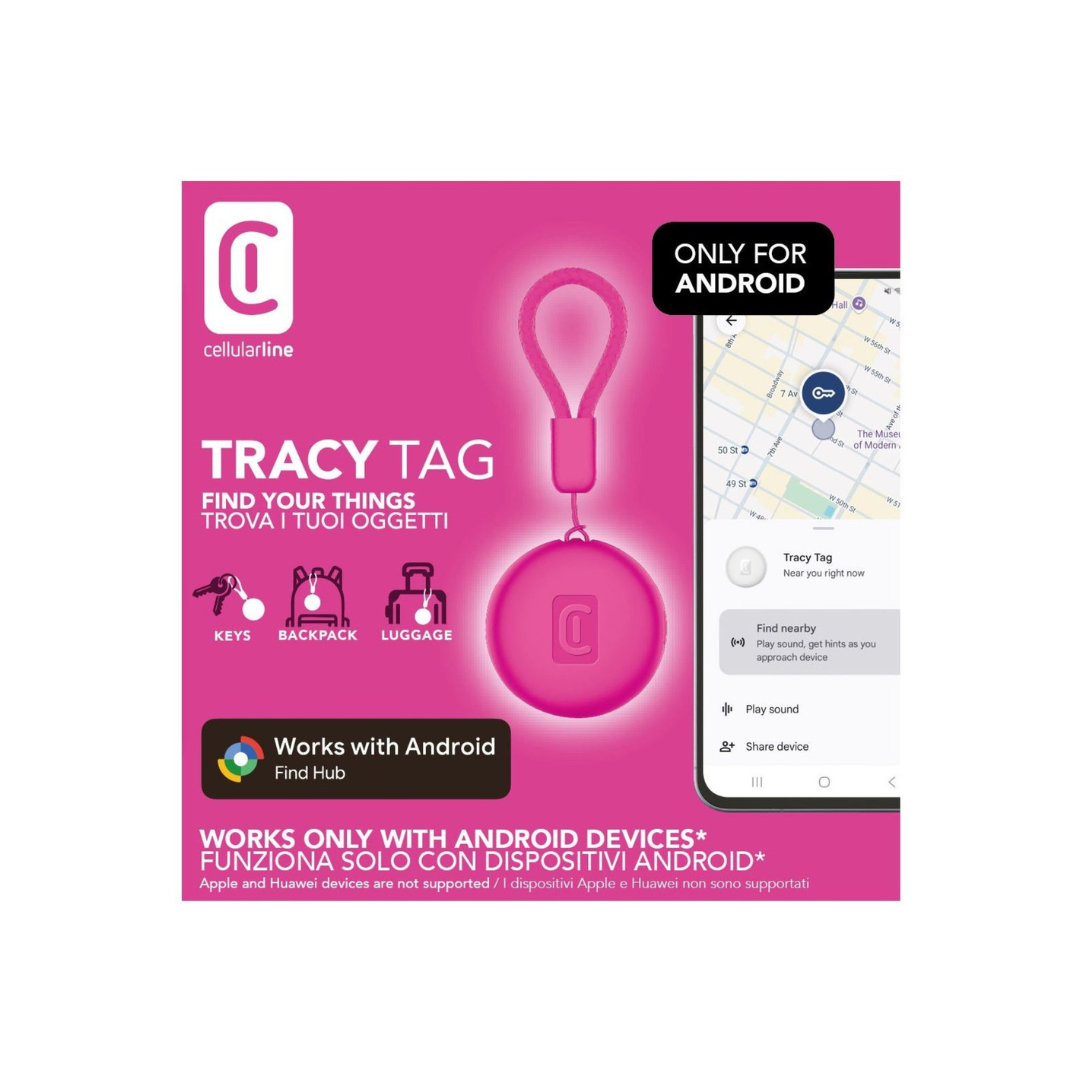 Tracy Tag Android Rosa BTTRACYTAGANDROIDP – Trova Oggetti Bluetooth