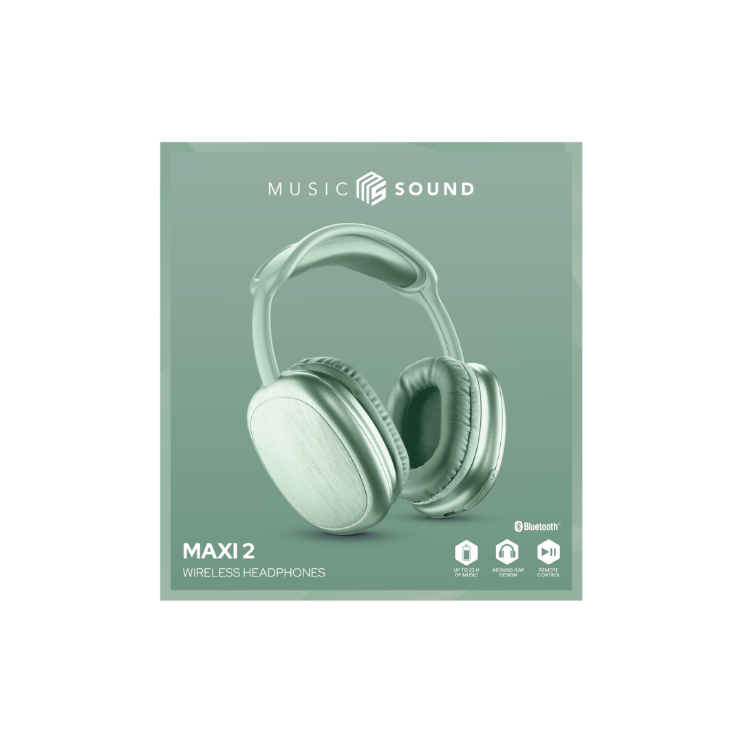 Cuffie Bluetooth Cellularline MS Maxi Verde BTHEADBMSMAXI2G