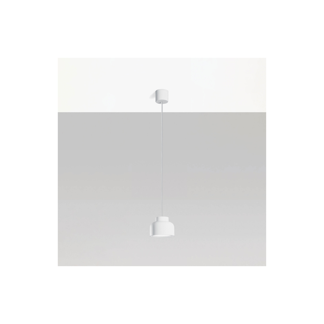 Lampada a Sospensione Bottone Bianca 1x12W GX53 – Vivida SKU PLS002.30.BI