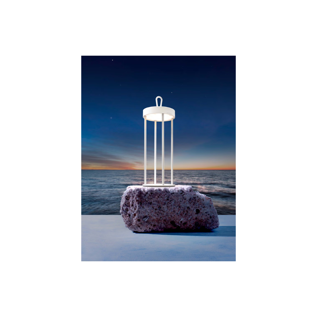 Lampada LED da Tavolo Ricaricabile Bianco Ghiaccio 3W 3000K – Century Italia ATHEBI-033030