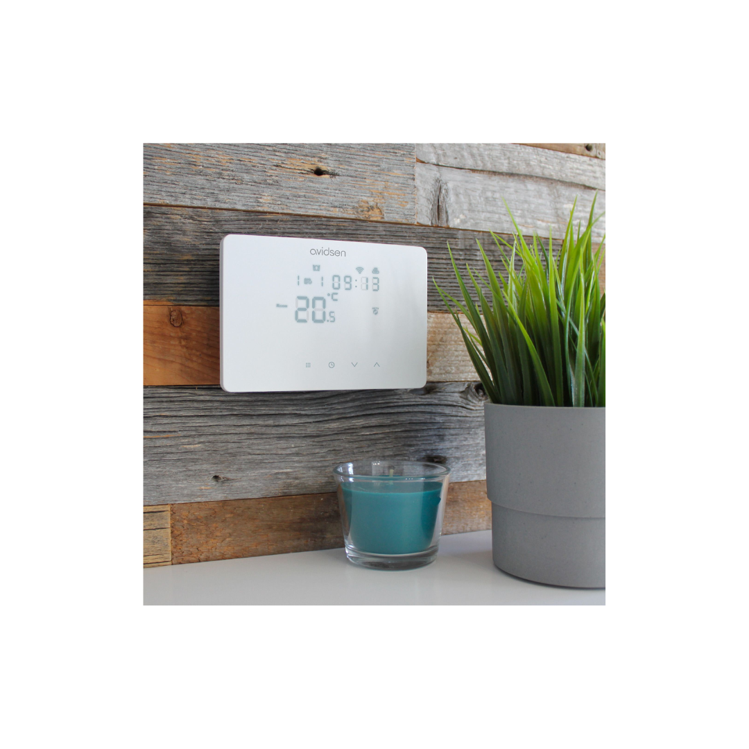 Avidsen HomeTemp 127072 – Termostato Wi-Fi Cablato Bianco per Controllo Domestico
