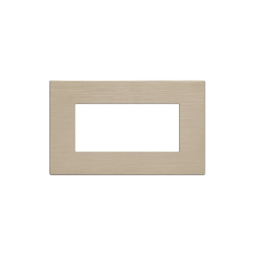 Placca Tecnopolimero Spazzolato T3-Joy 4P Champagne M5004SL-13 comp. Matix