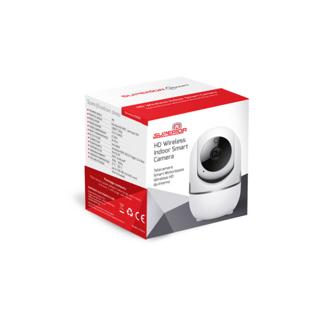 Telecamera Smart Superior Motorizzata Wireless Full HD da Interno – Modello SUPICM001