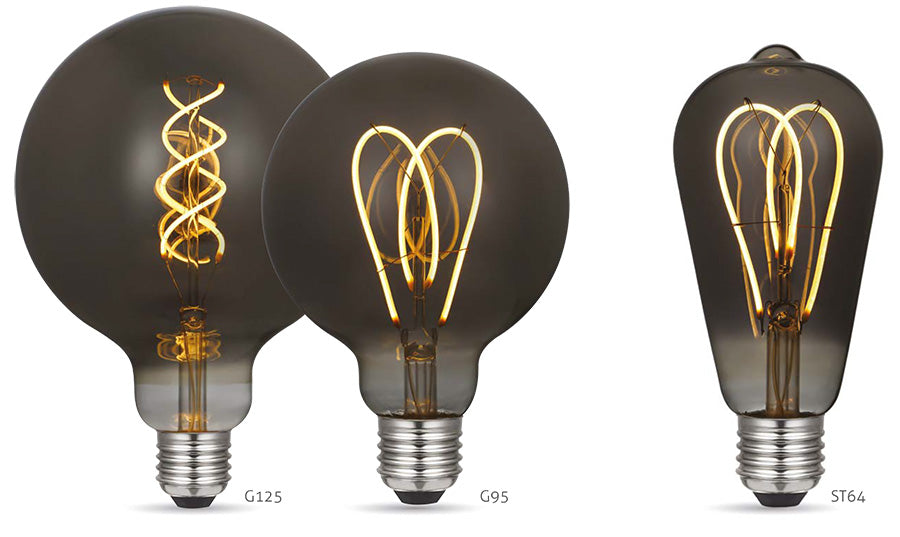 Lampadina LED Vintage Star G125 Smoky Grey 700179.0DA – Design Filamento E27