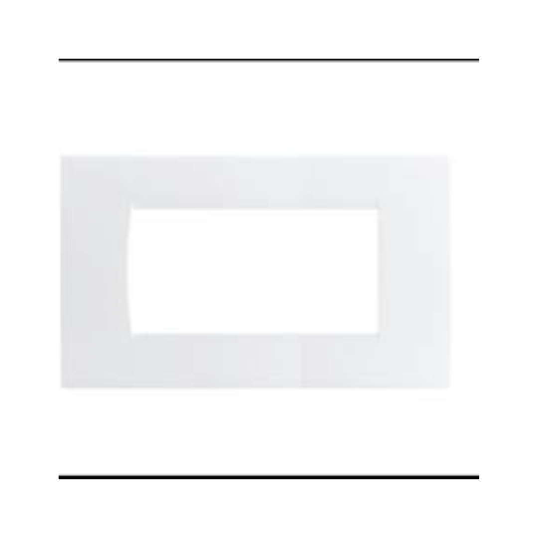 Placca 4 posti bianca tecnopolimero comp. Matix